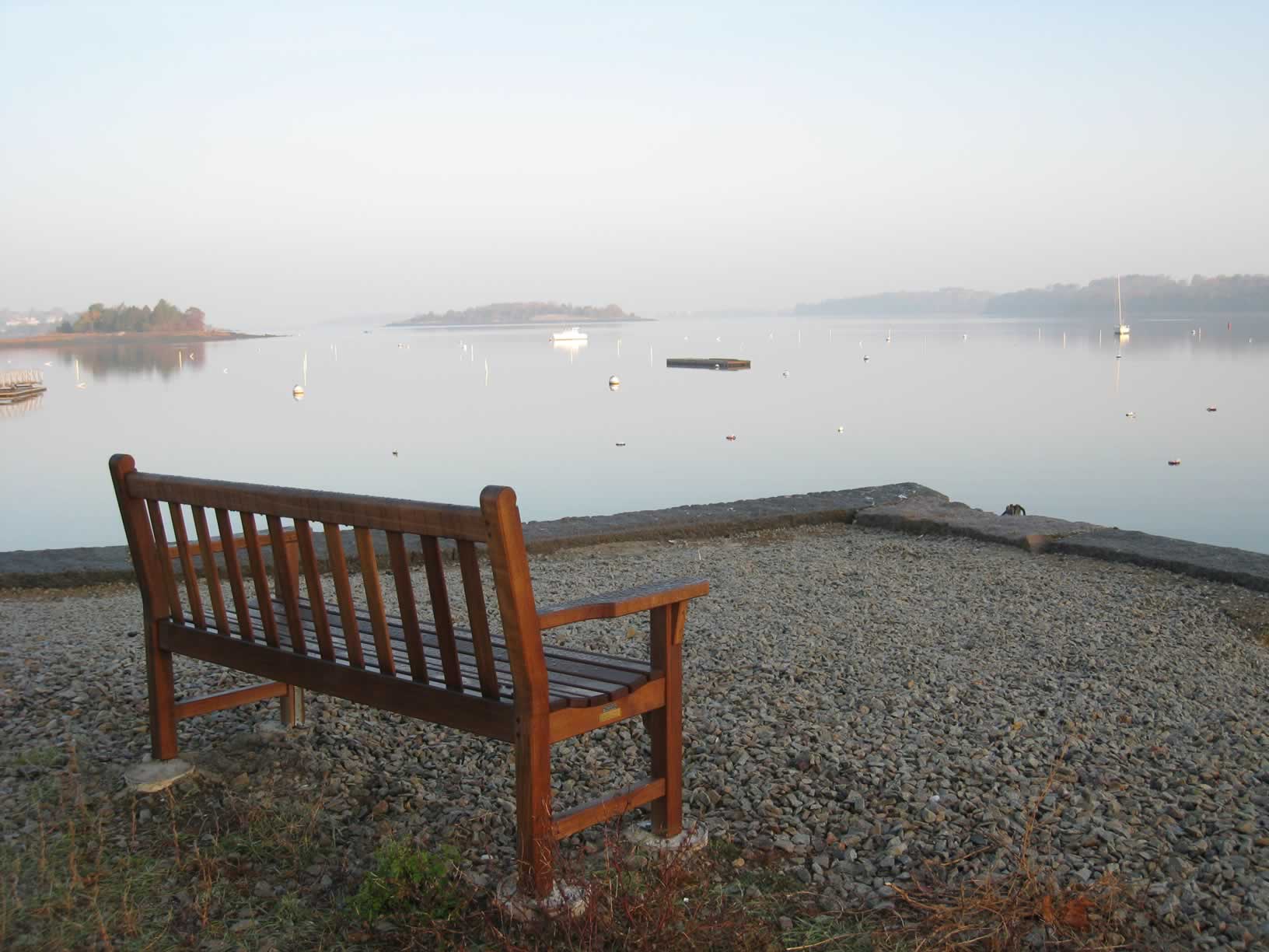 Bench Overlooking Hingham Harbor